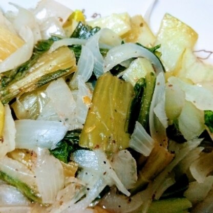 青梗菜で作りましたがお酢でサッパリいただけましたꉂ(ˊᗜˋ*)美味しい副菜ありがとうございます♡新玉ねぎと少し和風だし足してみました。